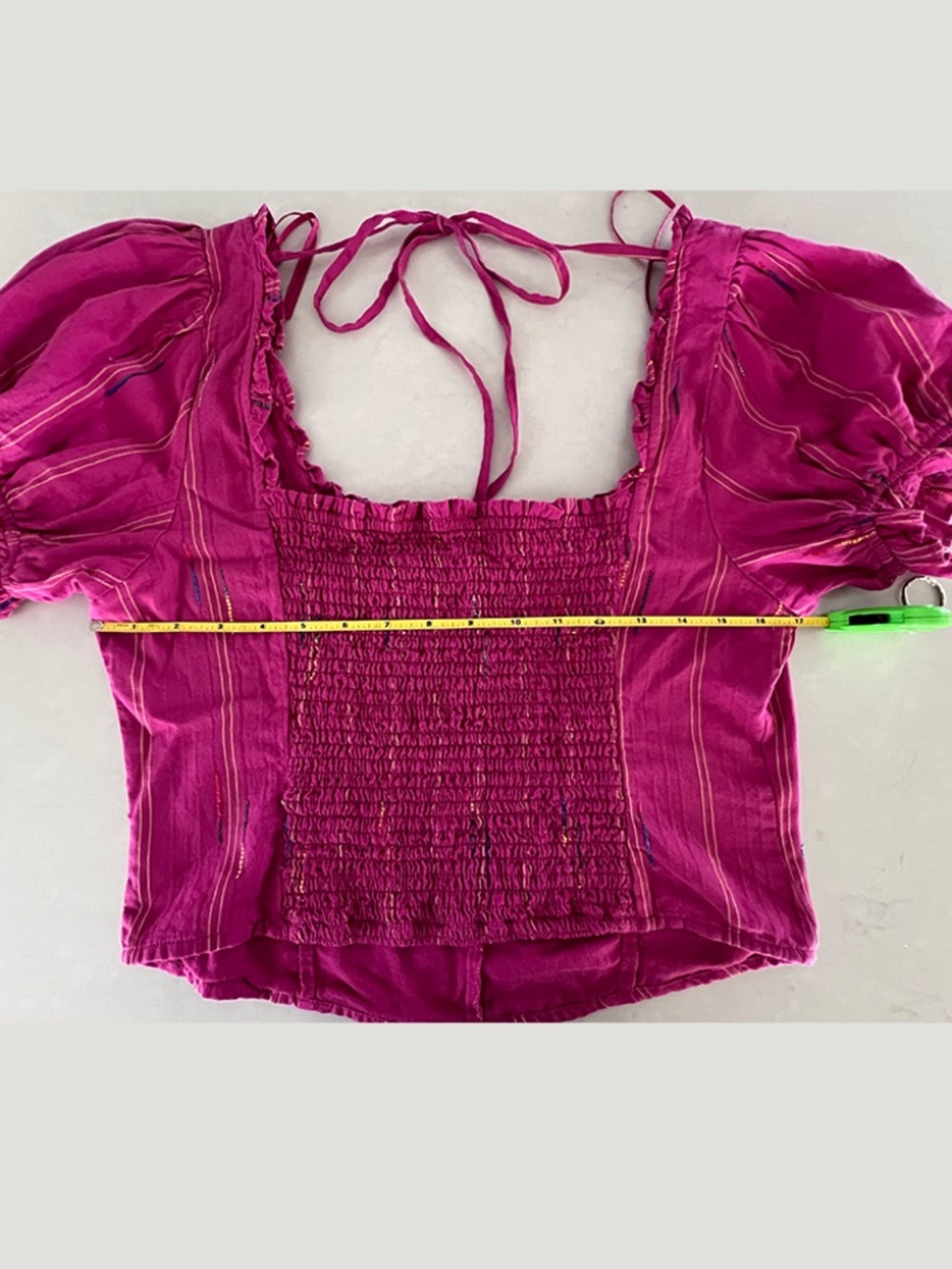 Free People Serotonin Smocked Puff Sleeve Top - Picture 9 of 9